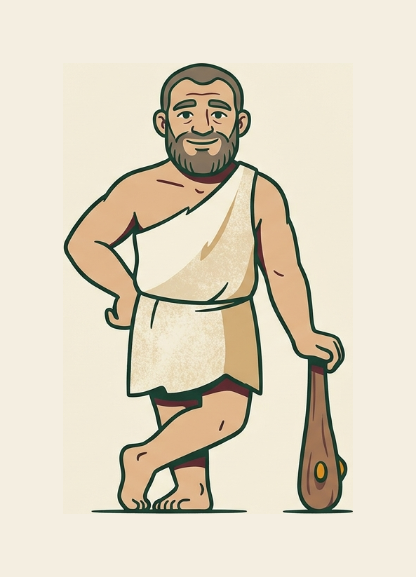 Oby — the friendly caveman guide from Dr. Mark's book Oby's Wisdom